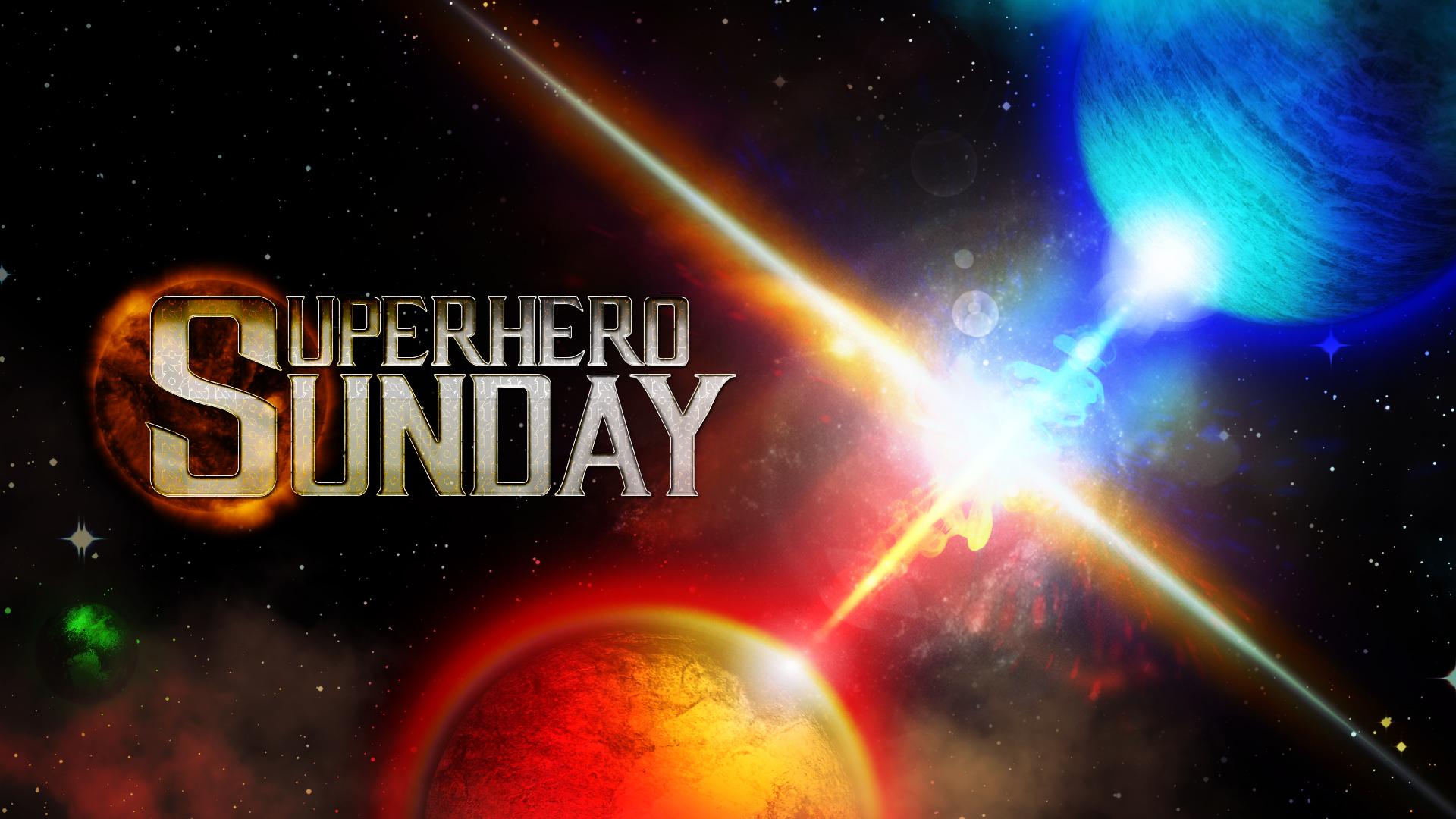 Superhero Sunday ad design