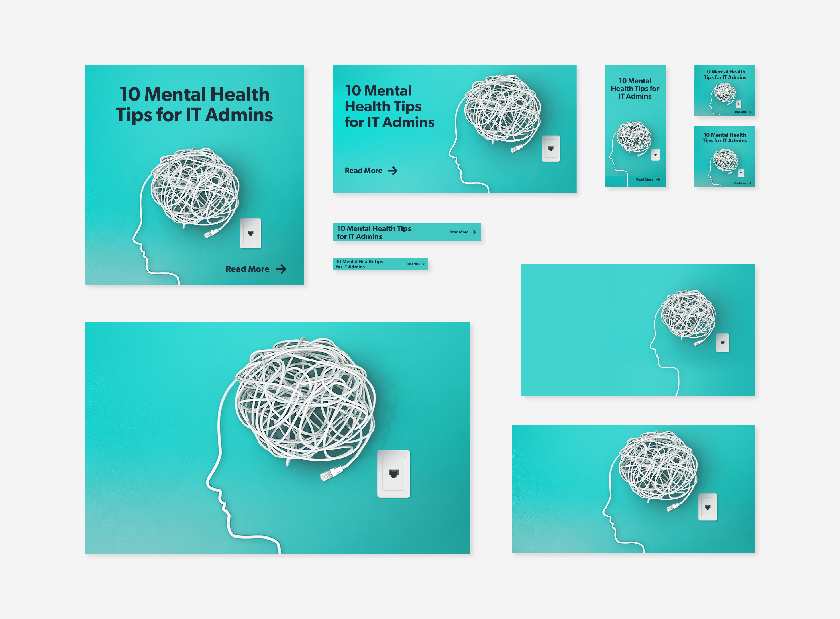 eBook promo ad designs for web landing page, paid social, and Google Display Network