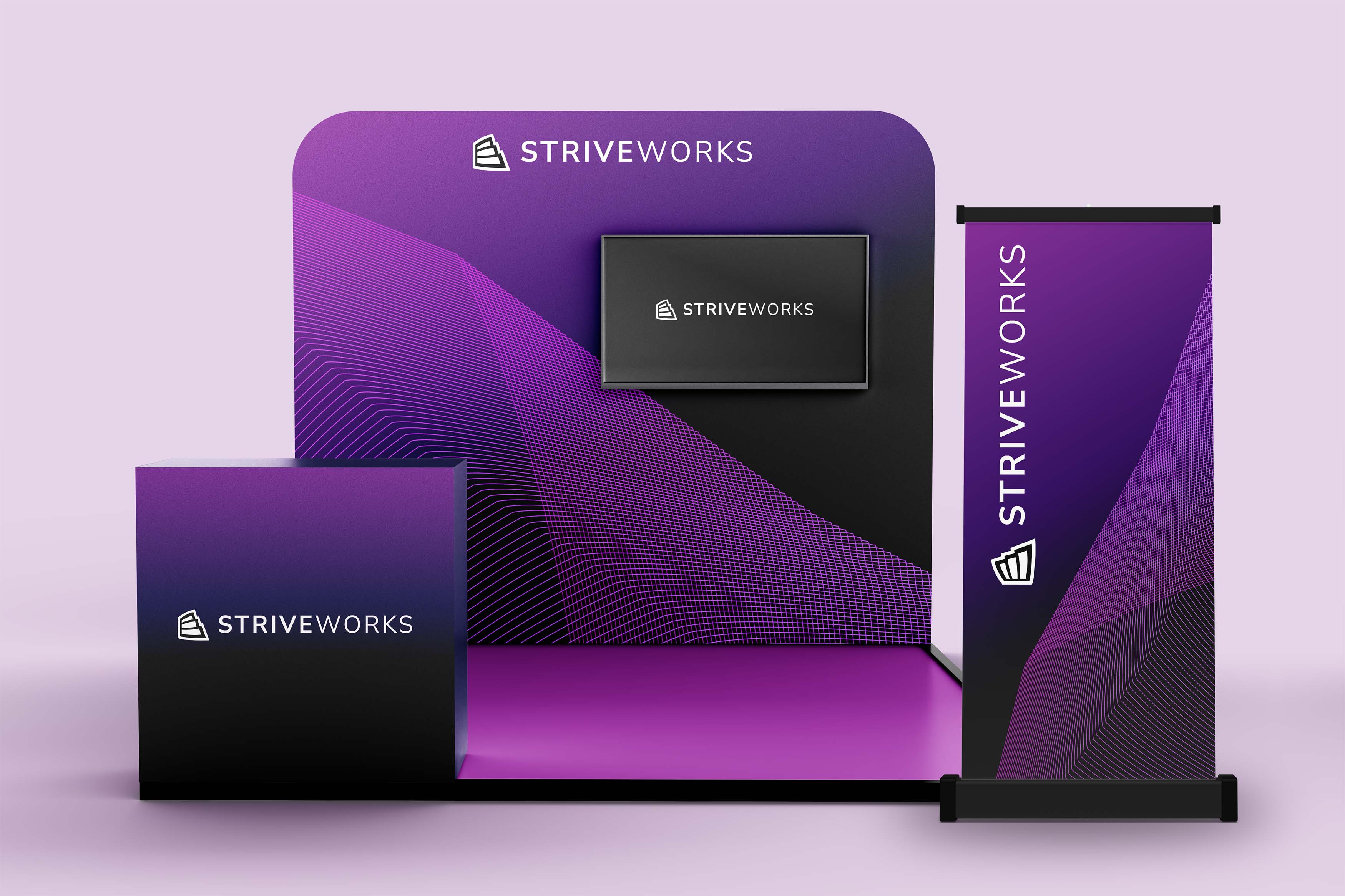 Striveworks event booth concept